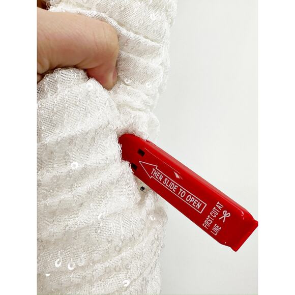 Mac Duggal 26550 White One Shoulder Ruched Sequined Gown 8 NWT - Picture 5 of 7